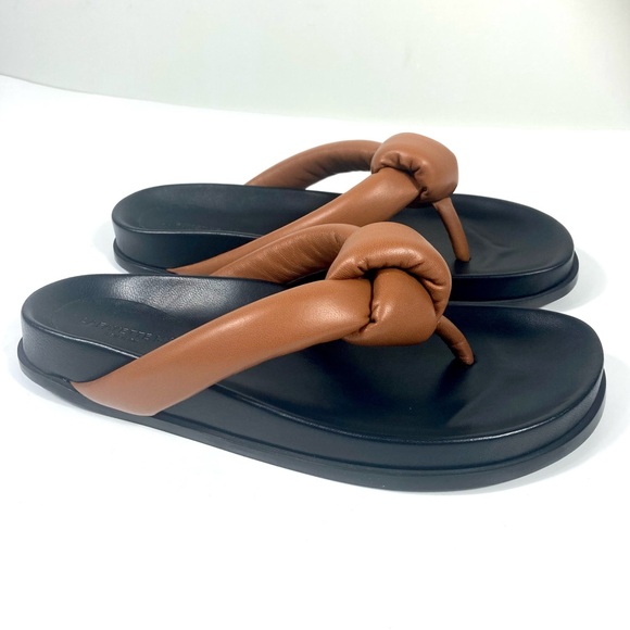 Lafayette 148 New York Bristol Flip Flop Sandals Copper Multi Size 36 EU NEW